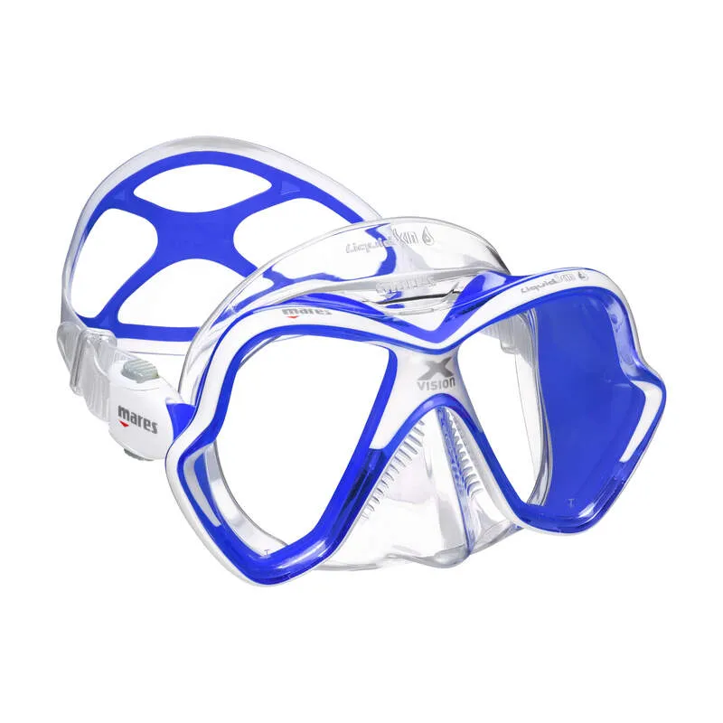 [411052-CLBLWCBL] MASQUE X-VISION LIQUIDSKIN  ULTRA MARES (BLEU, Silicone Transparent)